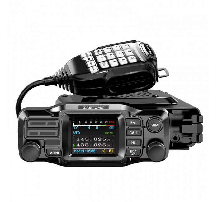 ZASTONE D500 25W Car Walkie Talkie dual-band Mini Car Radio Split mobile Radio VHF UHF Detachable Panel Transceiver Amateur Station